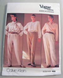 1808 CALVIN KLEIN TAPER PANTS CUFFS OR NOT PATTERN 12, 10